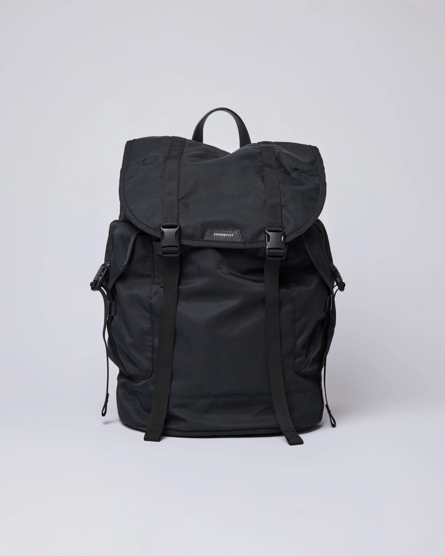 Sandqvist Charlie Black With Black Leather 1 Sandqvist Charlie Black With Black Leather