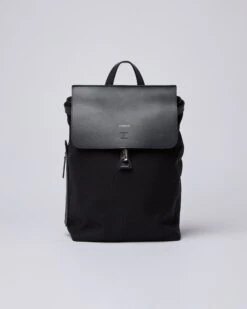 Sandqvist Alva Metal Hook Black With Black Leather