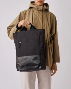 Sandqvist Tony Vegan Black With Coating -Nordic Style Deals Store 3356 d6dafd3ef5 tony vegan blackcoating sqa1682 01 original