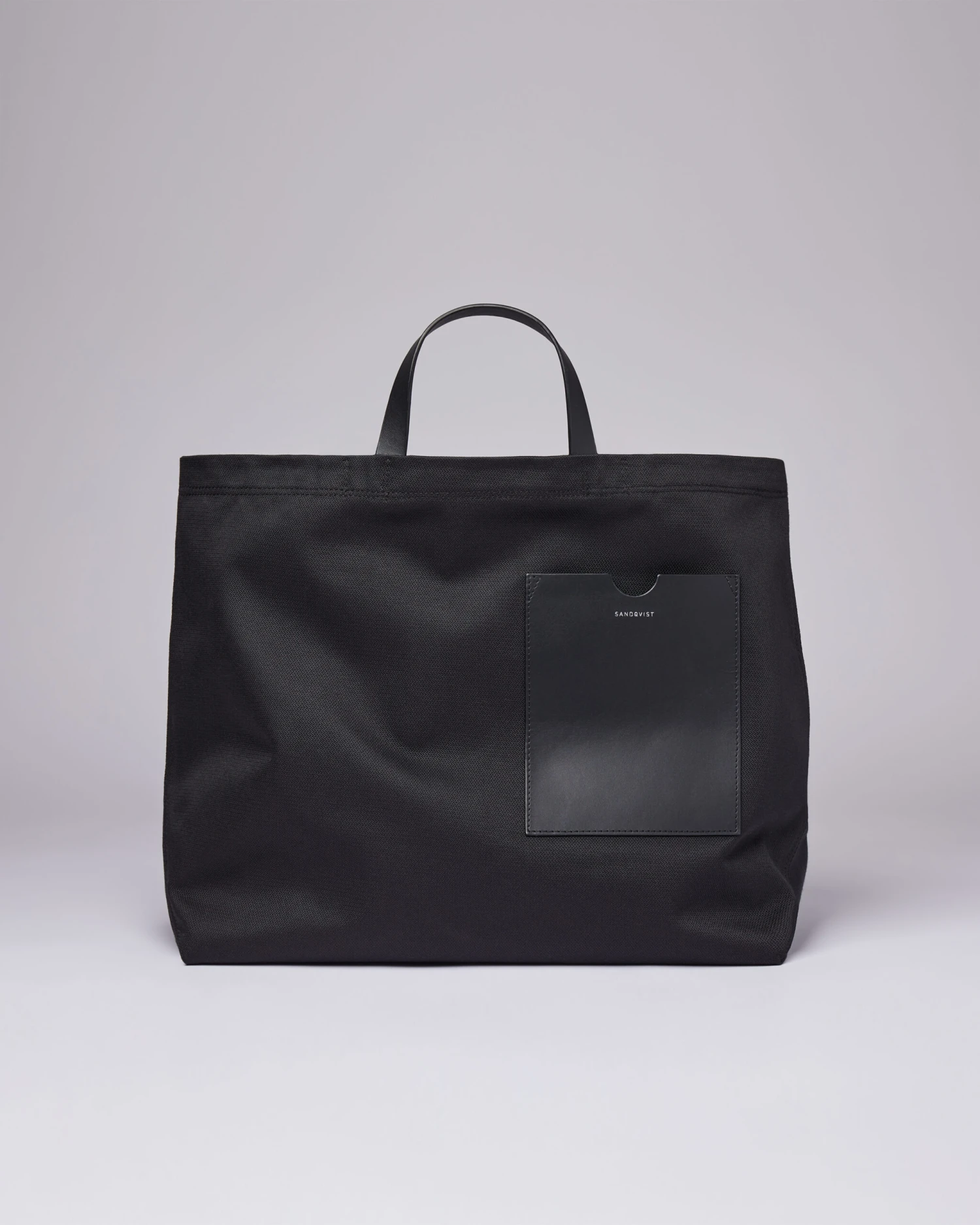 Sandqvist Agnes Black With Black Leather 1 Sandqvist Agnes Black With Black Leather