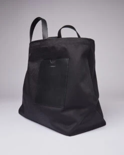 Sandqvist Agnes Black With Black Leather 10 Sandqvist Agnes Black With Black Leather -Nordic Style Deals Store 3766 b211c114be agnes twill black sqa2029 04 original