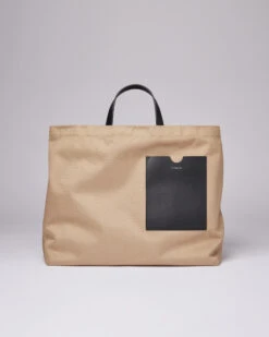 Sandqvist Agnes Beige With Black Leather