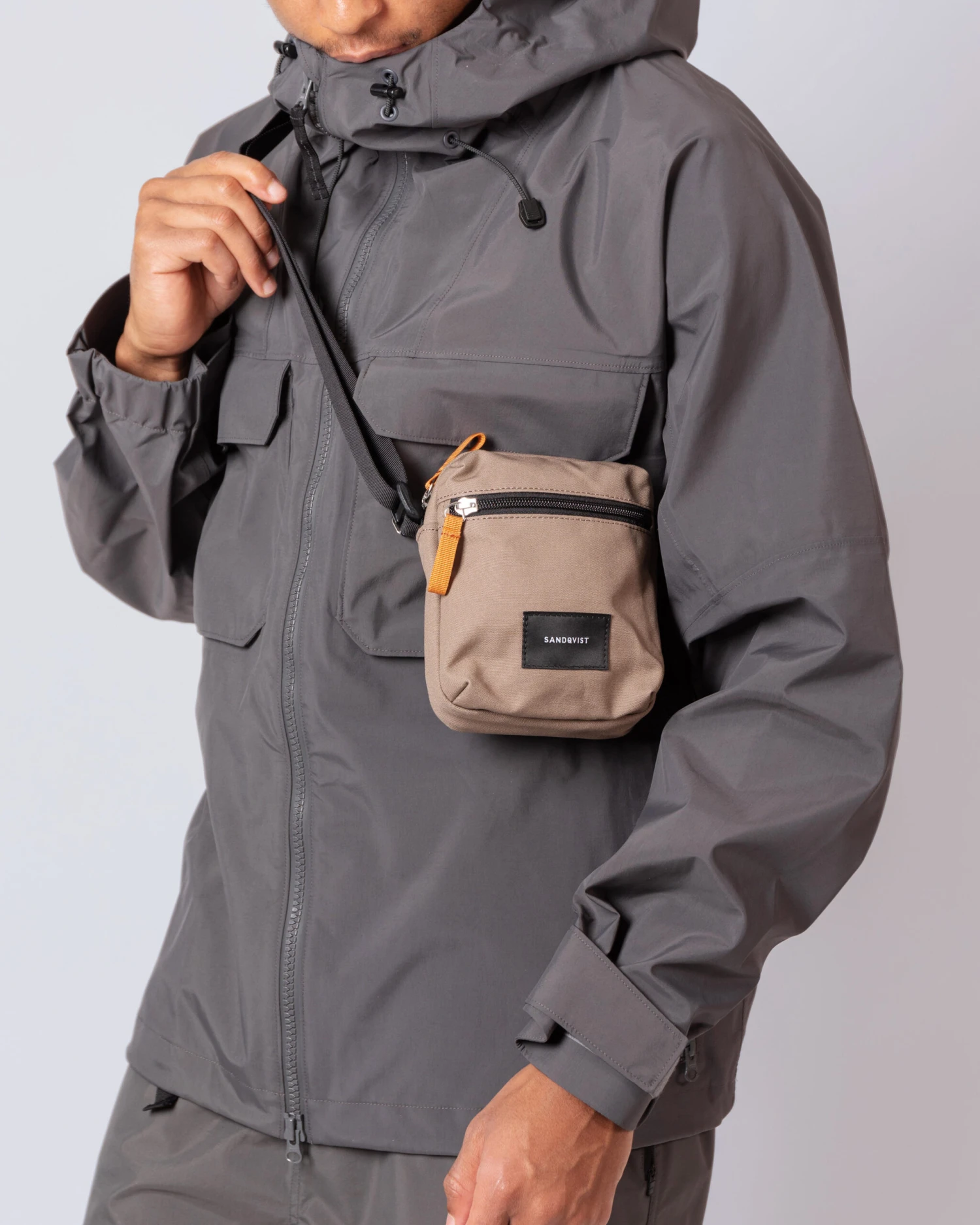 Sandqvist Sixten Vegan Fossil With Orange Webbing 5 Sandqvist Sixten Vegan Fossil With Orange Webbing - Image 5