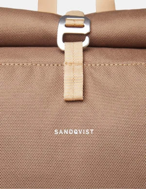 SandqvistArvid Rolltop Backpack Recycled Poly - Brown 2 SandqvistArvid Rolltop Backpack Recycled Poly - Brown - Image 2