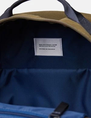 SandqvistAugust Backpack - Olive Green/Navy Blue 4 SandqvistAugust Backpack - Olive Green/Navy Blue - Image 4
