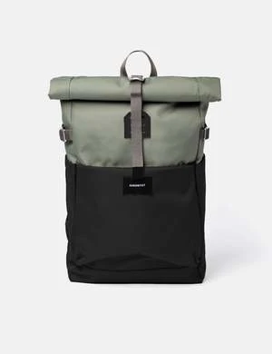 SandqvistIlon Recycled Poly Rolltop Backpack - Multi Clover Green 1 SandqvistIlon Recycled Poly Rolltop Backpack - Multi Clover Green